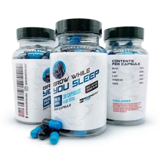 Grow While You Sleep Capsules&nbsp;(MK-677 + Zinc + 5-HTP + Vitamin B6 + TUDCA) | Behemothlabz